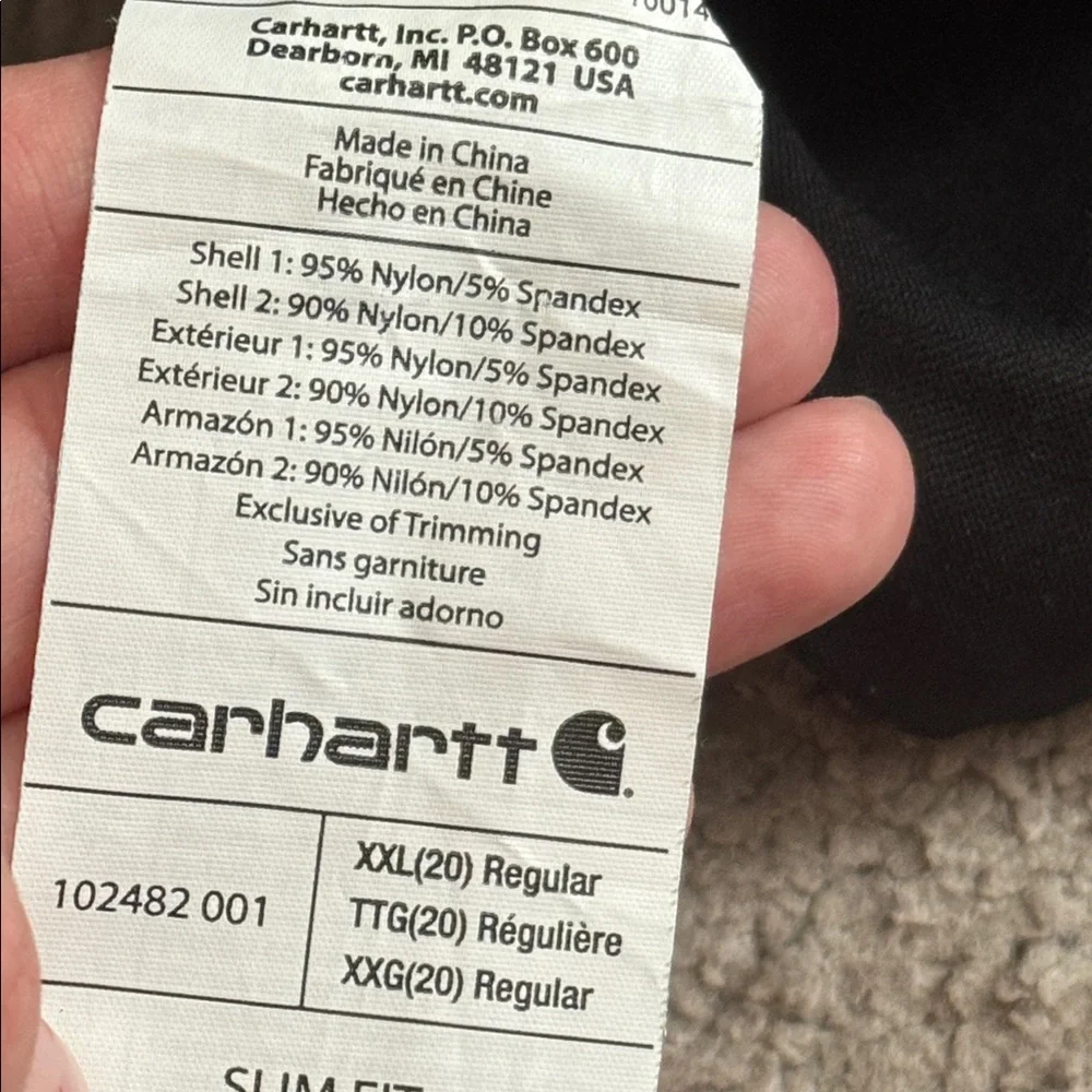 Carhartt Women's Force Utility Knit Leggings slim fit pull on XXL 20 black pants - Picture 9 of 9